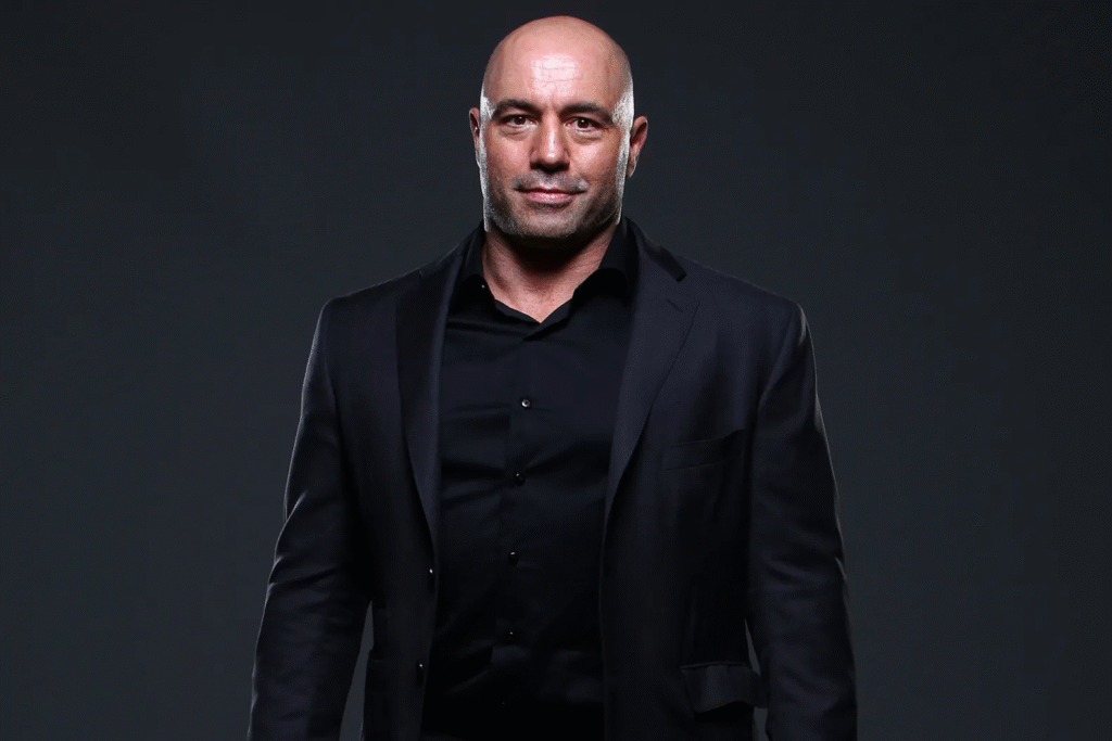 "Joe Rogan performing stand-up comedy in Austin"