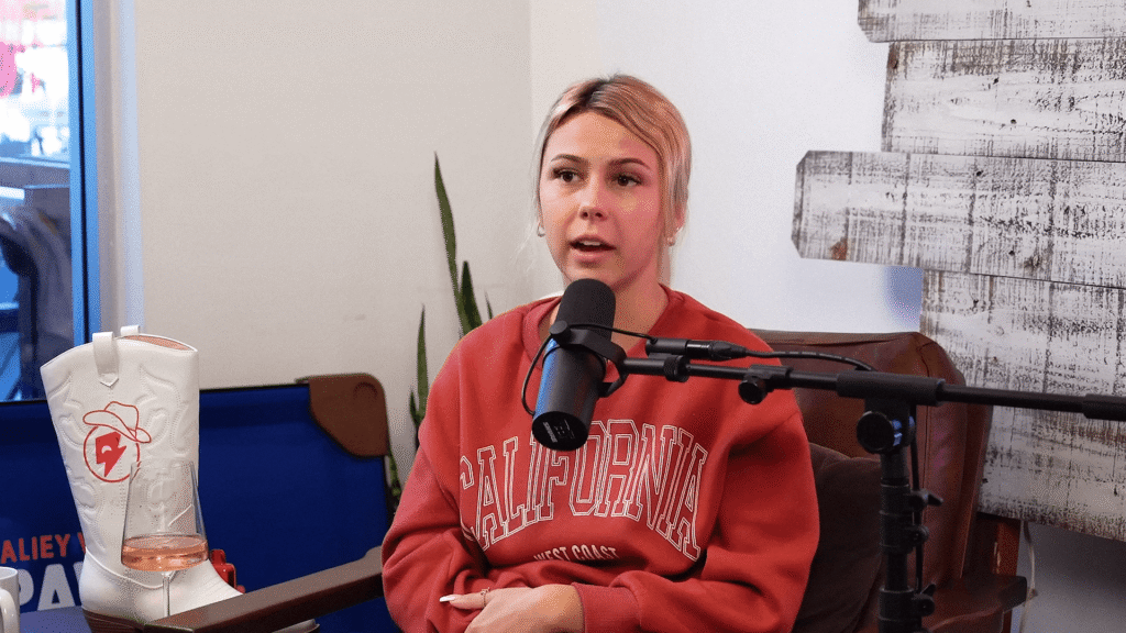 alt="Hawk Tuah Girl from viral interview video"