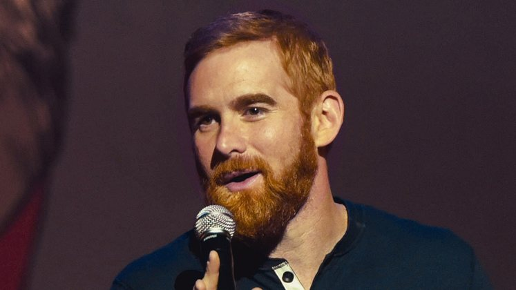 alt="Andrew Santino with wife"