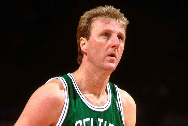"Larry Bird with wife Dinah Mattingly during a public event."