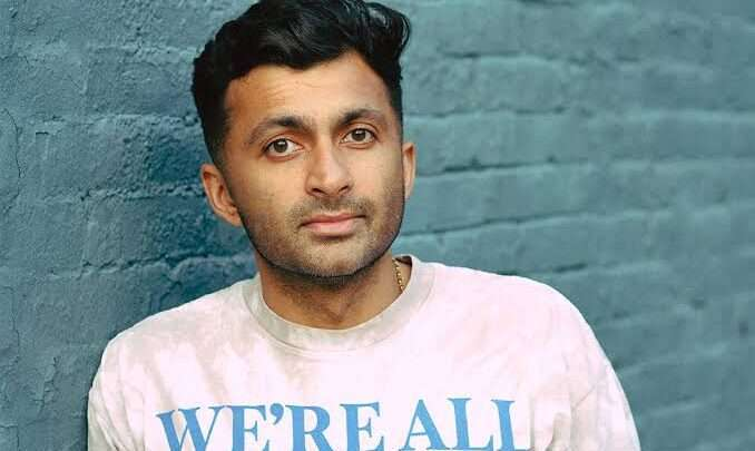 alt="Nimesh Patel wedding photo with wife Amy Havel"